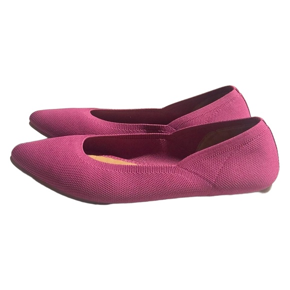 Cynthia Rowley Shoes Chelsea Knit Pointed Toe Womens 9.5 Pink Flats - Picture 1 of 9